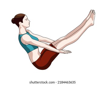 Yoga position (a.k.a asana) vector illustration. Position 30