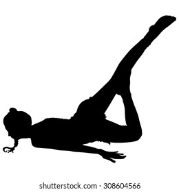 Yoga position - ardha shalabhasana