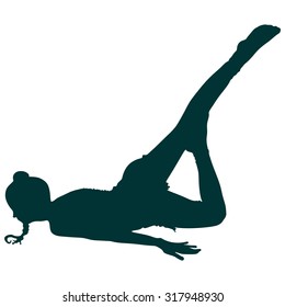Yoga position - ardha shalabhasana