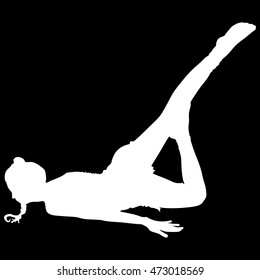 Yoga position - ardha shalabhasana 