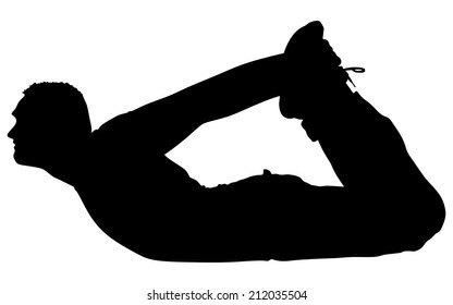 Yoga position - dhanurasana 