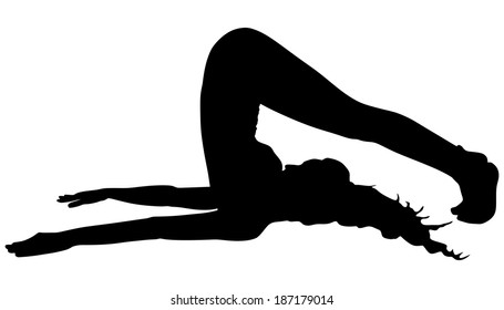 Yoga position - halasana 