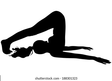 Yoga position - halasana