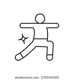 Icono de posición de yoga con fondo blanco Vector Ilustración de stock