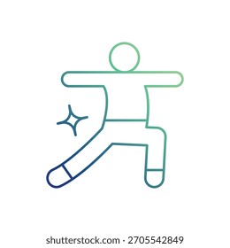 yoga position icon with white background vector stock illustration