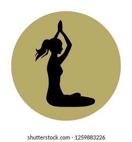 yoga position, logo icon 