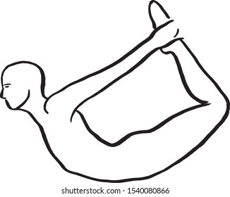 Vector Version Naked Woman Outline Isolated Stock Vector Royalty Free