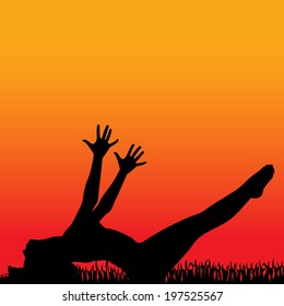 Yoga position - matsyasana 