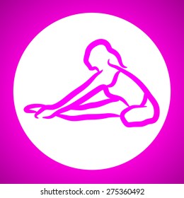 yoga position sign. vector