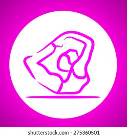 yoga position sign. vector