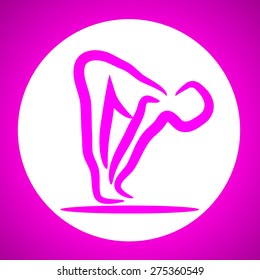 yoga position sign. vector