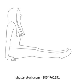 Yoga position. Silhouette