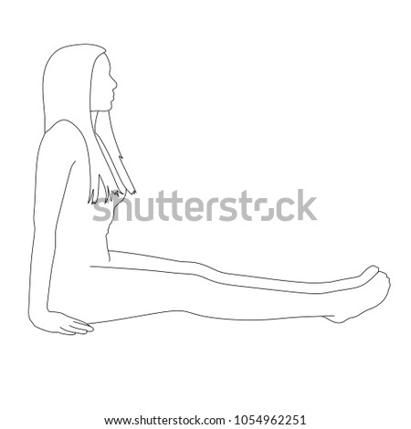 Yoga position. Silhouette