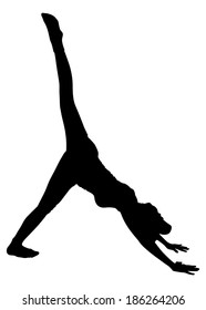 Yoga position, sumeru asana, vector 