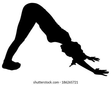 Yoga position, sumeru asana ,vector 