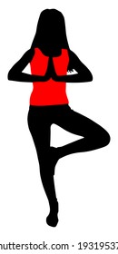 Yoga position - vrksasana