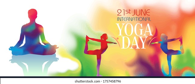 Yoga positions and poses performed by men and women