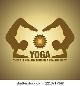 Yoga poster design whit slogan