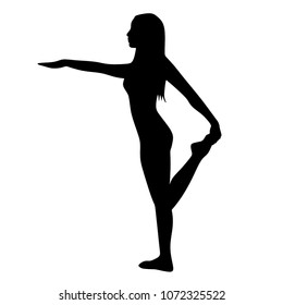 Yoga posts, silhouette