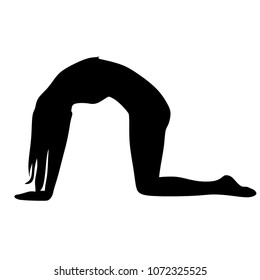 Yoga posts, silhouette