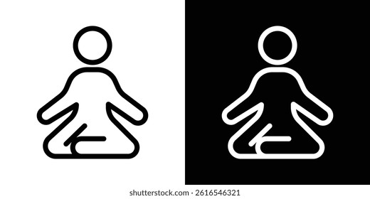Yoga posture icon icons and symbol set. trendy illustration