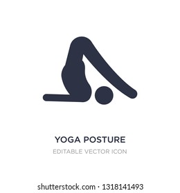 yoga posture icon on white background. Simple element illustration from Sports concept. yoga posture icon symbol design.