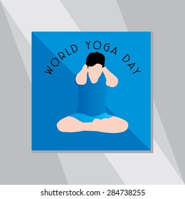 yoga posture over blue background vector illustration