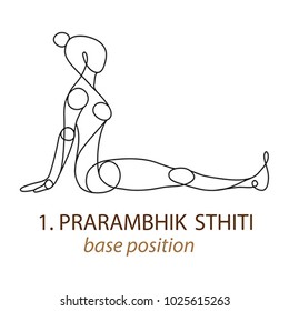 yoga posture, vector illustration