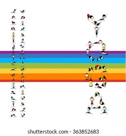 Yoga practice, concept for your design