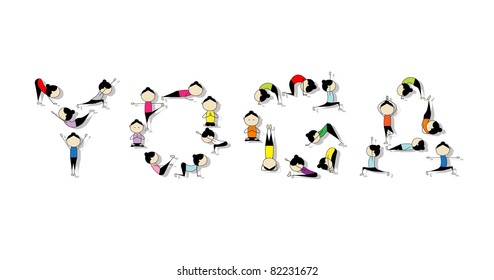 Yoga practice, concept for your design