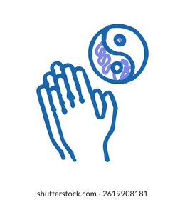 yoga practice doodle icon sketch vector. yoga practice sign. isolated symbol illustration