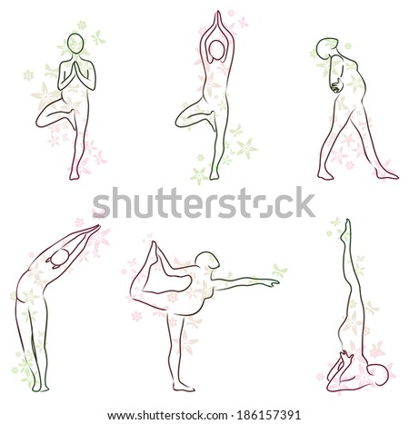 Yoga Pregnant Women Beautiful Simple Sketches Stock Vector (Royalty Free) 186157391 - Shutterstock