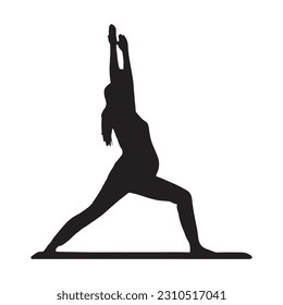 yoga for pregnant women silhouette