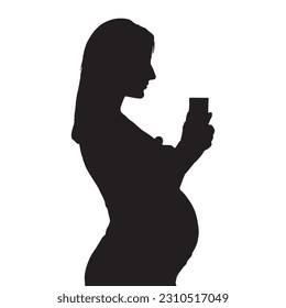 yoga for pregnant women silhouette