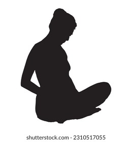 yoga for pregnant women silhouette