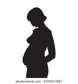 yoga for pregnant women silhouette