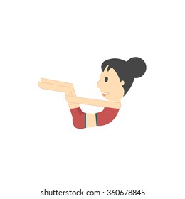 Yoga process character vector design 