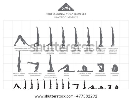 Yoga professional icon set 3