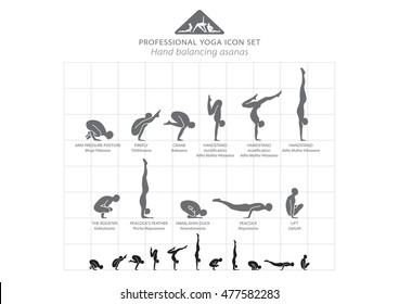 Yoga professional icon set 6