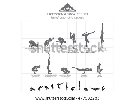 Yoga professional icon set 6