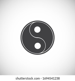 Yoga related icon on background for graphic and web design. Creative illustration concept symbol for web or mobile app.