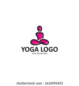 Yoga Relaxation Logo Vector Illustration Stock Vector (Royalty Free ...