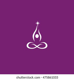 yoga relaxing vector symbol.