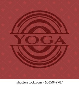  Yoga retro red emblem