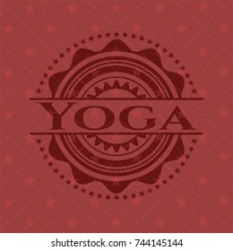 Yoga retro red emblem