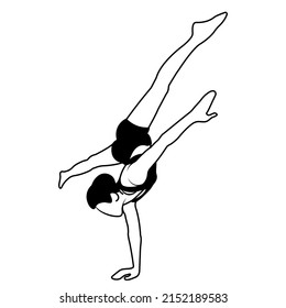 yoga or rhythmic gymnastics or meditation sports movements