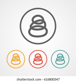 yoga rock logo icon