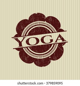 Sello de goma de yoga