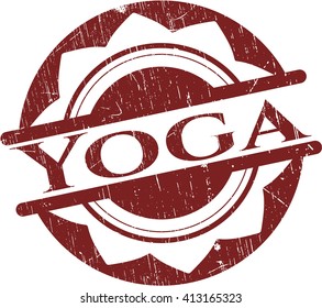 Yoga rubber stamp