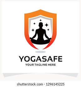 Yoga Safe Logo Design Template Inspiration